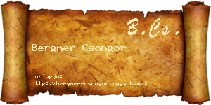 Bergner Csongor névjegykártya