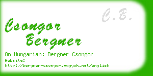 csongor bergner business card